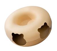 Generic Cat Tunnel Bed Innovative Donut Shape Semi Enclosed Felt Cat Tube Hideout for All Seasons, Suitable for Cats, 1 X Tunnel Bed (L)