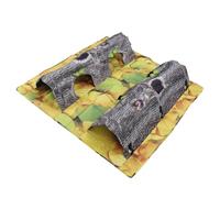 Generic Cat Tunnel, Foldable Double Entry Type Fabric Interactive Pet Playing Mat Bite Resistive Cat Activity Play Mat Pet Channel Toy with Storage Bag for Home