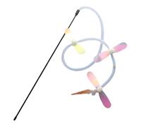 Generic Cat Wand Toy,Cat Teaser Wand Cat Puppy Toy | Cat Feather Toy with Bell, Interactive Cat Toy, Cat Stick, Cat Stick Toy for Kittens