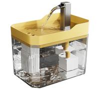 Generic Cat Water Fountain Drinking Stainless Steel with Quiet Pump Auto Filter USB Anti-Dry Burning Pet Fountain 1.5L Water Visible Level Pet Bowl for Cats Indoor and Multiple Pets