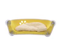 Generic Cat Window Hammock Cozy Suction Cup Bed for Sunny Rest 20KG Load for Cat Window Perch Replacement (Yellow)