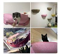 Generic Cat Window Hammock Cozy Suction Cup Bed for Sunny Rest 20KG Load for Cat Window Perch Replacement (Pink)