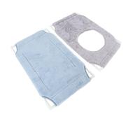 Generic Cat Window Hammock, Stable Two-Layer Design, Sunbathing Bed for Chubby Cats, Washable Fabric, 48 X 31 Cm, 1 Unit (Double Layer Gray+Blue)