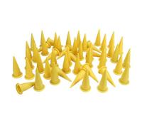 Generic Caulk Cone Nozzle High Accuracy Fine Tip Reusable for Sealant Glue, 50Pcs for Kitchen Bathroom Tank Window Yellow PE Plastic
