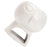 Generic Ceramic Essential Oil Burner Sturdy and Not Easy to Break Tealight Wax Warmer with Abstract Artistic Design for Yoga Room and Bedroom Aromatherapy