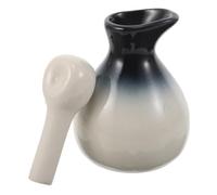 Generic Ceramic Essential Oil Pot for Beauty Salon and Spa Porcelain Perfume Oil Bottle with Spout for Accurate Measurement Multipurpose Aromatherapy Diffuser Jar Vintage Fragrance