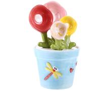 Generic Ceramic Flower Shaped Measuring Spoons with Base, Baking Ingredient Scoop Set for Powder, Coffee, and Dry Ingredients, Kitchen Measuring Utensils for Home Use