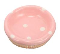 Generic Ceramic Hamster Bowl for Small Animals with Smooth Surface and Easy to Clean Features, Cute Shaped Pink Pet Food Dish Suitable for Hamsters and Chinchillas in Home Environment
