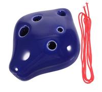 Generic Ceramic Ocarina Music Instrument 6 Hole Mini Ocarina in c Key Portable and Colorful Blue Glazed Design for Boys and Girls and Beginners Music Sheet and Strap