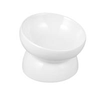 Generic Ceramic Pet Bowl Slanted Mouth High Feet Creative Feeder Dog Kitten S Pet Feeding Bowl