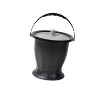 Generic Chamber Pot Urinal Bucket with Lid Portable Toilet Potty Urinal Jug and Handle Bedpan PP Material Suitable for Elderly Women Children Bedside Home, Gray