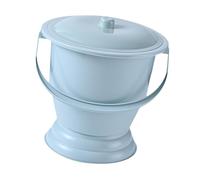 Generic Chamber Pot with Leak Lid. Sturdy Household Chamber Pot/Urinal Bucket, PP. Modern Design for The Sick, Elderly, and in Care Settings, Blue