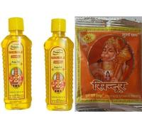 Generic CHAMELI KA TEL CHAMELI TEL Hanuman JI Pooja TEL MAGALVAAR Tuesday VRAT PUJA BAJRANGBALI Maruti Pooja CHAMELI TEL Pack of 2 X 60 ml with 2 Pouches Kesariya Chandan Tilak (10 Gram x 2)