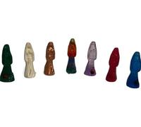 Generic CHAVARIOS 7 pieces Santa Muerte mini statues pocket size 7 pieces color set