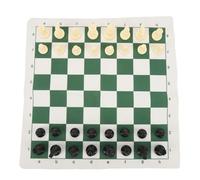 Generic Chess Games Set for Entertainment and Competition, Foldable and Portable with 32 Chess Pieces and Storage Bag, Ideal for Gifts (Green)