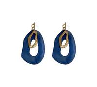 Generic Chic Blue Alloy Dangle Earrings, Unique Geometric Design for Everyday, Evening or Special Occasion Fashion, Elegant and Fabulous for the Trendy Woman or Teen Fashionista