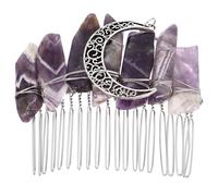 Generic Chic Crystal Hair Comb Featuring Moon and Star Elements for Bridal and Formal Events