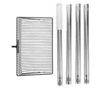 Generic Chicken Coop Waste Scoop Long Handle Metal Poop Sifting Shovel Poultry Farm Cleaning Tool Wide Mesh Litter Scooper for Livestock Yard and Garden Use