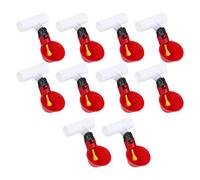 Generic Chicken Drinker Cups Anti- Poultry Hen Feeding Tools for Birds 10Pcs 1/2inch Tee Red