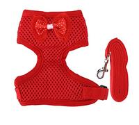 Generic Chicken Harness, Breathable Safety Latch Design Nylon Webbing Chicken Harness with Leash for Roosters for Hen (Red)