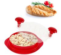 Generic Chicken Shredder Tool with Clear Lid Non-Slip Chicken Breast Shredder with Ergonomic Handle Quick & Easy-to-Use BPA Free Chicken Shredder Machine Dishwasher Safe for Pulled Pork Chicken (Red)