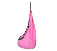 Generic Child Durable Hammock Chair with Air Cushion, Swing Seat for Kids, 210T Wrinkled Nylon Taffta 55.1x27.6in (Pink)