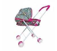 Generic Children Doll Pram Toy Carriage Pretend Play Retractable Canopy Portable Infant Carrier Suitable for Interactive Play, Star Cart