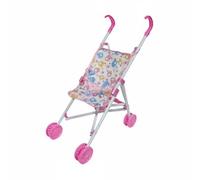Generic Children Doll Pram Toy Carriage Pretend Play Retractable Canopy Portable Infant Carrier Suitable for Interactive Play, Animal Plastic Cart