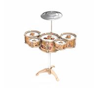 Generic Children Drum Set Kids Drum Kit Cymbal Stool Toy Percussion Instrument With Five Drums Tilted Drum Surface Stable Tripod Clear Crisp Sound Suitable for music education , Capybara Drum Set