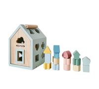 Generic Children Geometric Puzzle Shape Sorter House Toy Wooden Sorting House Educational Block Set Learning Activity Water Based Paint Finish suitable for daycare preschool classroom home play