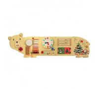 Generic Children Learning Board Interactive Wooden Sensory Wall Board Preschooler Play Panel Suitable for Educational Classroom Nursery Decor, Bear Wall Game 3.5kg