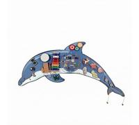 Generic Children Learning Board Interactive Wooden Sensory Wall Board Preschooler Play Panel Suitable for Educational Classroom Nursery Decor, Dolphin Wall Game