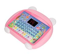Generic Children Learning Interactive Educational Tablet Led Word Spelling Music Toy for Small Children ABS Material for More Than 3 Years (Pink)
