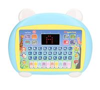 Generic Children Learning Interactive Educational Tablet Led Word Spelling Music Toy for Small Children ABS Material for More Than 3 Years (Light Blue)