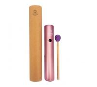 Generic Children Metal Percussion Sound Tube Rhythm Stick With Wooden Mallet Rubber Cylinder Clean Beat Suitable for music practice teaching casual, Pink
