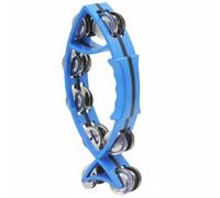 Generic Children Musical Rattle Tambourine Shaker Percussion Toy Built With Double Secure Grip For Clear Percussion And Easy Shaking suitable for group daycare nursery play , Blue