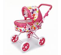 Generic Children Play Cart Doll Pram Carriage with canopy bottom basket smooth glide casters suitable for indoor activities, Thickened Iron Rod Stroller, Handle Height Adjustable