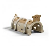 Generic Children Play Tunnel Crawl Tube Climbing Tunnel Tube With Connected Sections For Hands On Exploration suitable for playroom indoor activity, Khaki, Monkey Tunnel 3 Sections