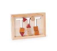 Generic Children Shape Blocks Wooden Shape Matching Board Triangle Sorting Board Beech Wood Construction Problem-Solving And Coordination Practice Suitable for preschool