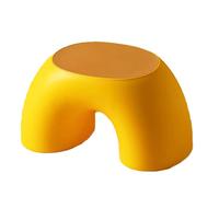 Generic Children Stool Ergonomic Design Skid Resistant Footstool for Kids Bathroom Plastic Multi-Use 1 Unit (Yellow)