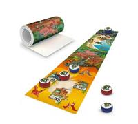 Generic Children Tabletop Game Sliding Puck Board Dinosaur Theme Mini Shuffleboard Set With 6 Pucks Suitable for home gaming party challenges indoor playroom living room