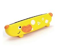 Generic Children Training Harmonica Kids Mouth Organ 16 Hole Beginner Instrument Material With Lightweight Portable Build For Small Hands Travel Practice, Yellow
