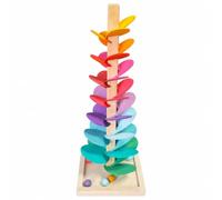 Generic Children Wooden Marble Run Toy Track Rolling Educational Ball Run Interactive Descent Stand suitable for nurseries playrooms preschool classrooms simple room decor