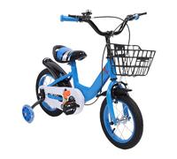 Generic Children's Bike, Sweet Attractive Fun Adjustable Handle Light Iron Child Bike with Basket for Outdoors (16in)