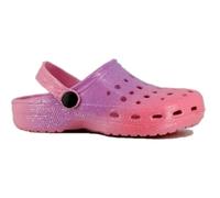 Generic Childrens Clogs Girls Sandals EVA Kids Waterproof Shower Beach Ombre Marble Glitter Chunky Sole (Pink/Purple Ombre, UK Footwear Size System, Little Kid, Women, Numeric, Medium, 12), B86340