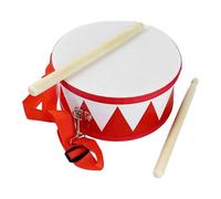 Generic Children's Drum Rhythm Drum Percussion Instrument Wooden Drum with Hand Tambourine And Bongos to Promote Musical Understanding And Motor Skills Fo , Red Triangle