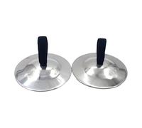 Generic Children's Finger Cymbals, Hand Cymbals, Mini Percussion Instrument, Educational Toy for Rhythmic Development, Motor Skills, Suitable for Music Le, silver