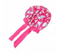 Generic Children's Hair Bonnets in Satin for Sleeping - Soft Tie and Comfortable Fit for Girls with All Hairstyles 11.02in (Rose Red)