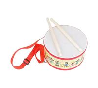 Generic Children's Percussion Drum, Double-Sided Hand Instrument, Wood And Metal Educational Toy for Musical Initiation, School Activities, Parties, And H, yellow