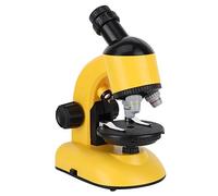 Generic Children's Scientific Microscope 40X-1200X with 360 Rotation Head Educational Toy for Beginners, Cultivating Curiosity and Interest in Science, Great for Kids Intelligence Growth (Yellow)